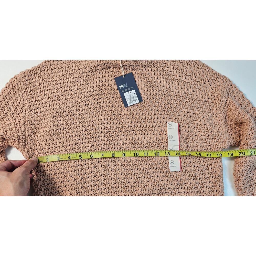 NWT Universal Threads Crochet thick knit Sweater Peach XS winter warm minimalist - Picture 6 of 7